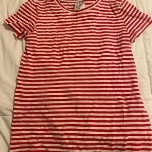 H&M stripped red and white shirt